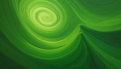 Layered green gradients painted in fluid strokes with a round, radiant glow