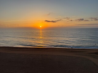 Fototapeta premium Red Sunset on the beach