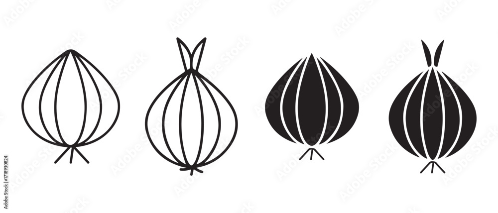 Poster onion icon set. isolated on white background in vector format for your design.