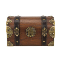 old wooden chest for isolated 