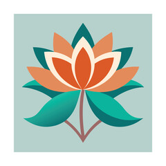 Stylized lotus bloom