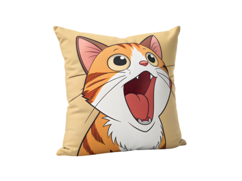 cat face cusion,isolated on white background.