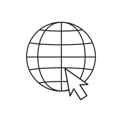 Website icon. world web icon www earth globe icons vector for illustration,