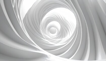 Abstract white architectural spiral