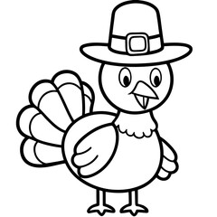 Naklejka premium funny turkey cartoon