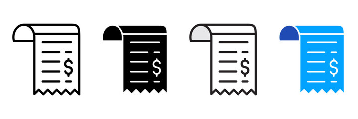 paperwork Icon Set Multiple Style Collection. Document, Folder, Clipboard, Pen, Pencil, Paper, File, Contract, Stamp, Envelope, Calendar, Checklist, Spreadsheet, Archive, Report, Signature, Receipt, I