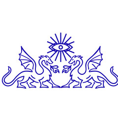 vector illustration of dragon symbol image