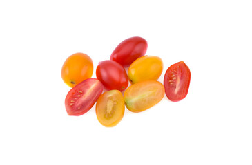 cherry tomatoes isolated on white background