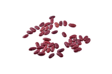 Red beans isolated on white background.
