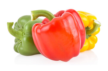 peppers isolated on white background