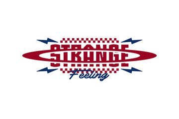 strange feeling streetwear urban modern template vector