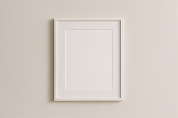white wall with white frame