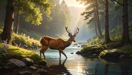 Formal dining room with a wooden table and chairs.