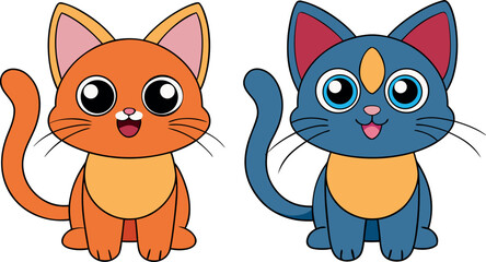 cartoon cat illustration, cute cat cartoon, funny cat drawing, adorable kitten artwork, happy cat vector, smiling cat cartoon, baby kitten character, playful cat mascot, child-friendly cat cartoon, pe