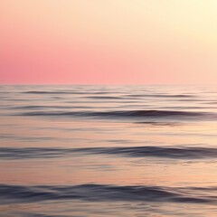 Soothing Sunrise Over Calm Ocean Waves, Soft Pink and Golden Hues Reflecting on Water, Refreshing and Peaceful High-Resolution Wallpaper for Balance and Relaxation