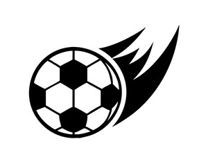 Obraz premium Soccer football logo icon with swoosh design