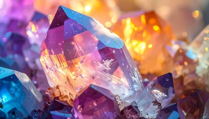 Close-up colorful crystals