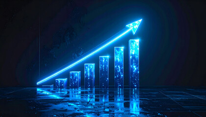 ビジネスイメージ　成長イメージのグラフ