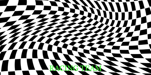 Checkered flag. Race background. Racing flag, race pattern. Banner seamless chessboard, checkerboard texture. Wide checker vector eps 10