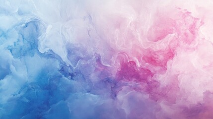 Fototapeta premium A soft and serene abstract design with gentle pastel gradients in shades of pink, blue, and lavender, creating a calming and peaceful visual effect