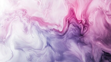 Fototapeta premium A soft, gentle abstract background with gradient flows in pastel shades of pink, lavender, and white, offering a peaceful, elegant aesthetic