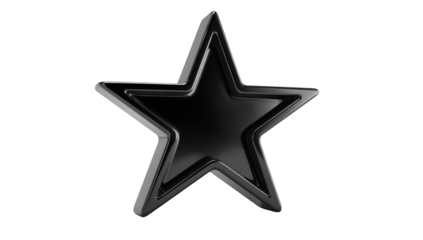 Black 3D star