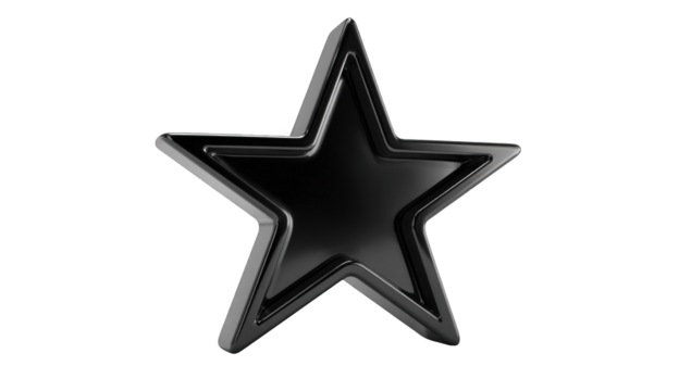 Black 3D star
