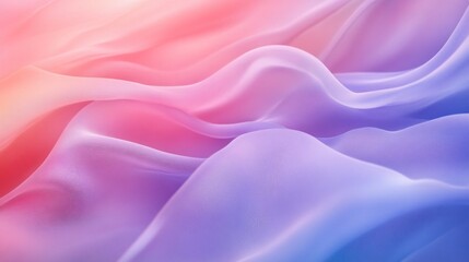 Fototapeta premium A soothing abstract design with soft curves and smooth gradient transitions in pastel hues of pink, lavender, and blue, creating a calm ambiance