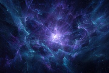 Obraz premium Cosmic Nebula With Vibrant Colors In Deep Space