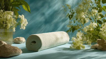 closeup of woman face with her eyes closed deeply engaged in breathing practice