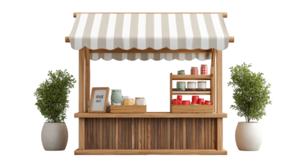 3D model of a charming outdoor food stall