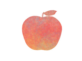 赤いリンゴのシルエット