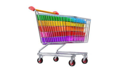 Colorful shopping cart