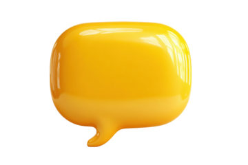 3D rendered yellow speech bubble (1)