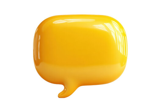 3D rendered yellow speech bubble (1)