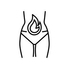 Calories burn icon editable stroke