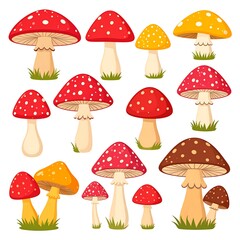 Colorful mushroom collection (1)