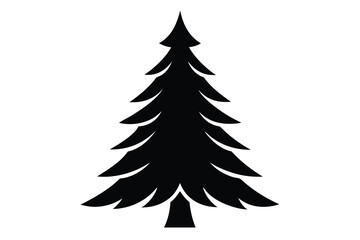 christmas tree outline silhouette vector icon desi