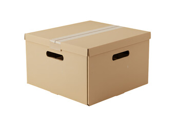 Free Transparent PNG Rustic  Secure Cardboard Box: Packaging and Shipping Solution