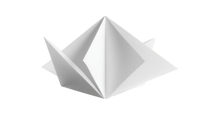 Folded paper napkin, geometric shape