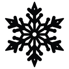 gingerbread snowflake silhouette vector icon desig