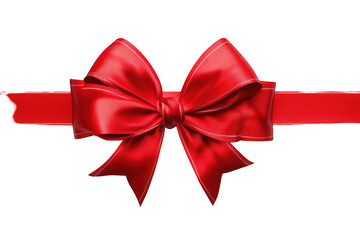 Fototapeta premium A vibrant red ribbon bow (1)