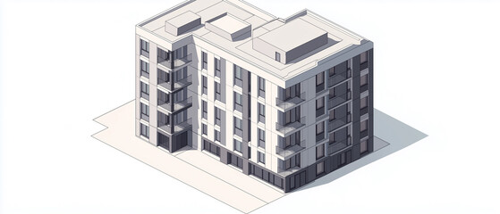 Minimalist Architectural Diagram: A clean