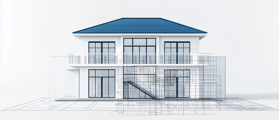 Minimalist Architectural Portrait: A perfectly centered