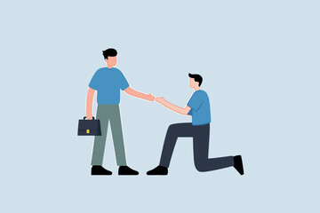 Compassionate entrepreneur extends support to rescue struggling associate.