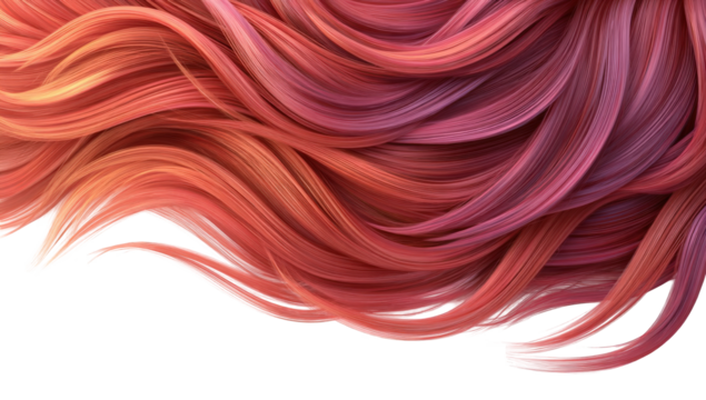 Abstract wavy hair