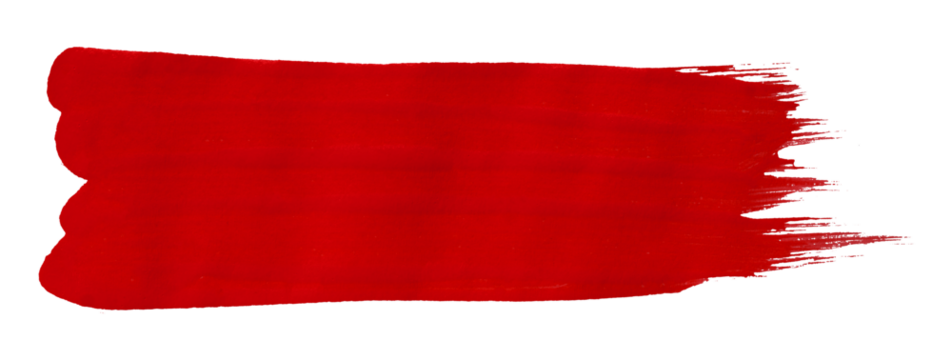 Abstract red watercolor background. Hand drawn artistic style. Isolated on transparent background.