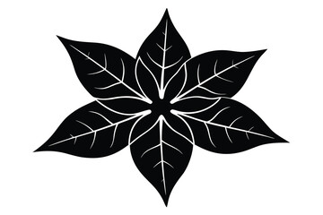 poinsettia leaf silhouette vector icon design