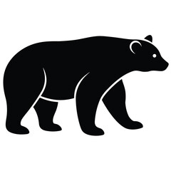 polar bear walking silhouette vector icon design