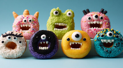 halloween monster donuts